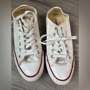 Converse White Low-Top Canvas Sneakers